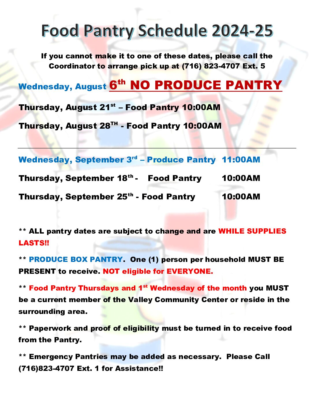 Food Pantry Schedule_Aug-Sept 2025